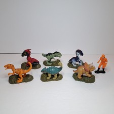 Jurassic World Mattel Micro Collection 7pc Figures Toys Cake Topper Science Disp