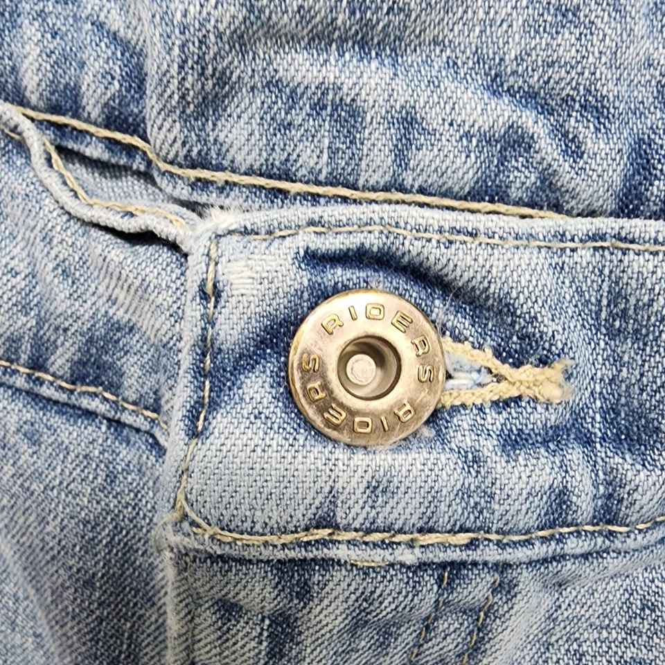 Vintage 90s Riders Short Womens 16 Blue Denim High Rise Light Wash Casual Preppy - Image 2 of 4