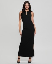 Guess Women's Tessie Hardware Side-Slit Maxi Dress - Jet Black Size 6