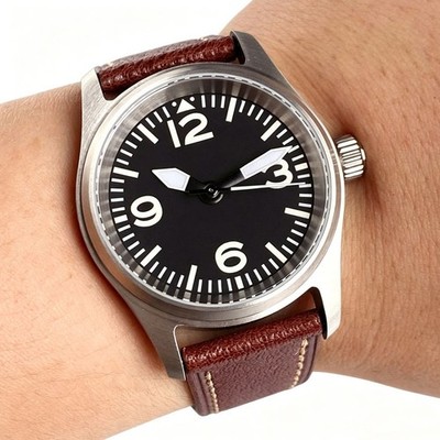 36mm 20ATM Pilot Style Automatic Diving Mens Watch For Japan NH35A PT5000 Miyota