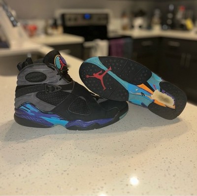 Jordan 8 Retro Aqua Sneakers Size 11.5M