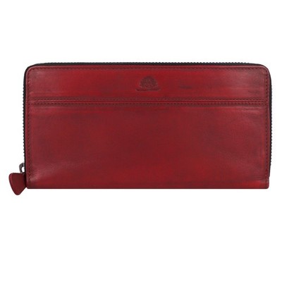 Greenburry Destressed Geldbörse RFID Leder 19cm #GB-2150 (deep red)