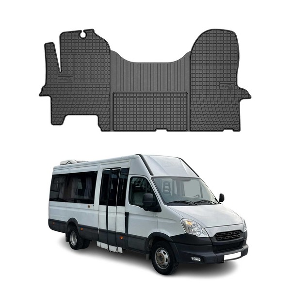 Omac Gummi FußMatten FüR Iveco Daily 2006-2014 Automatten Gummi Schwarz 3Tlg-image