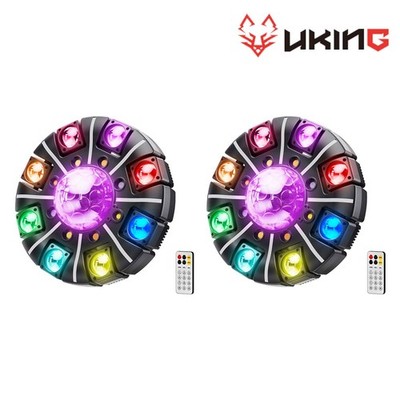 2x 200W 8-Arms Discokugel Laser Moving Head RGBW DMX Strobe Bühnenlicht Bar Show