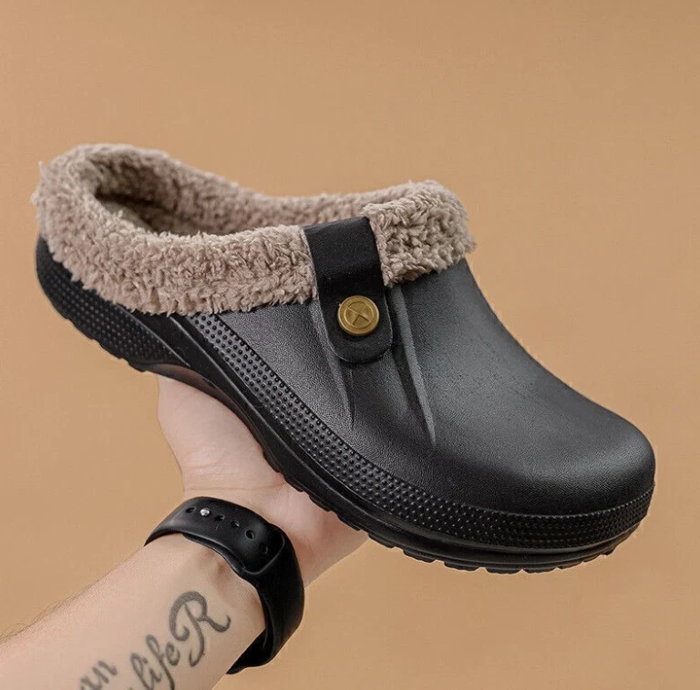 2025 Herren Damen klassisch gefüttert warm Kunstfell Slipper Paar Clogs Größe - Bild 2 von 4