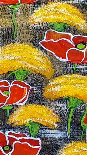 Juego de postales amapolas flores silvestres dientes de león pintura original hecha a mano ÚNICO EN SU CLASE - Imagen 19 de 22