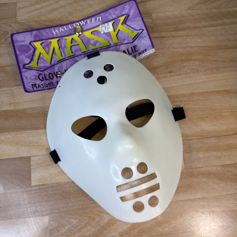Máscara de Halloween 1997 Jason Hockey Goalie Friday The 13th RIP Paper Magic Brilla Foto 3 de 4