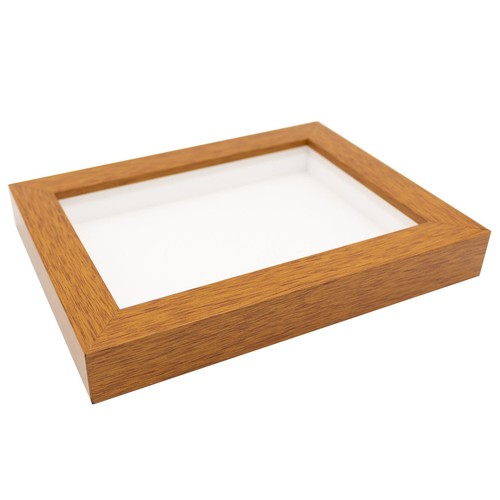 18x18 Shadowbox Gallery Wood Frames - Honey Pecan Brown DEEP Shadow Box Frame Di