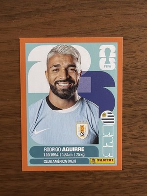 2026 Panini World Cup Rodrigo Aguirre Orange Border Sticker 1:77 Packs URU19