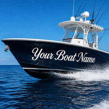 Custom Boat Name Decal Personalized Vinyl Lettering Marine Yacht Fishing Boat Custom Boat Name Decal Personalized Vinyl Lettering Marine Yacht Fishing Boat