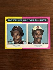 1975 Topps Mini Batting Leaders Carew/ Garr #306