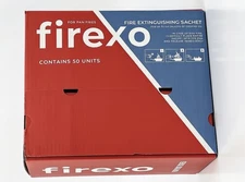 50 Pack Box Firexo Emergency Fire Extinguisher Sachets for Oil & Grease Fires
