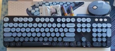 Nowlike Retro Wireless Keyboard and Mouse Retro Style Model N99 NEW Open Box