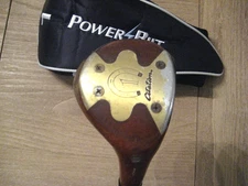 Vintage PowerBilt Citation Persimmon Wood RH Driver w/ALDILA Graphite Shaft + HC