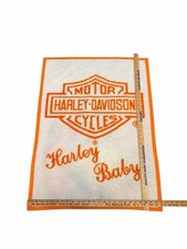 Vintage Harley Davidson Baby Blanket Biederlack 27  x35  . Rare Find.