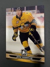 JAYCE HAWRYLUK 2014 IN THE GAME DRAFT PROSPECTS BRONZE PARALLEL HOCKEY CARD /25