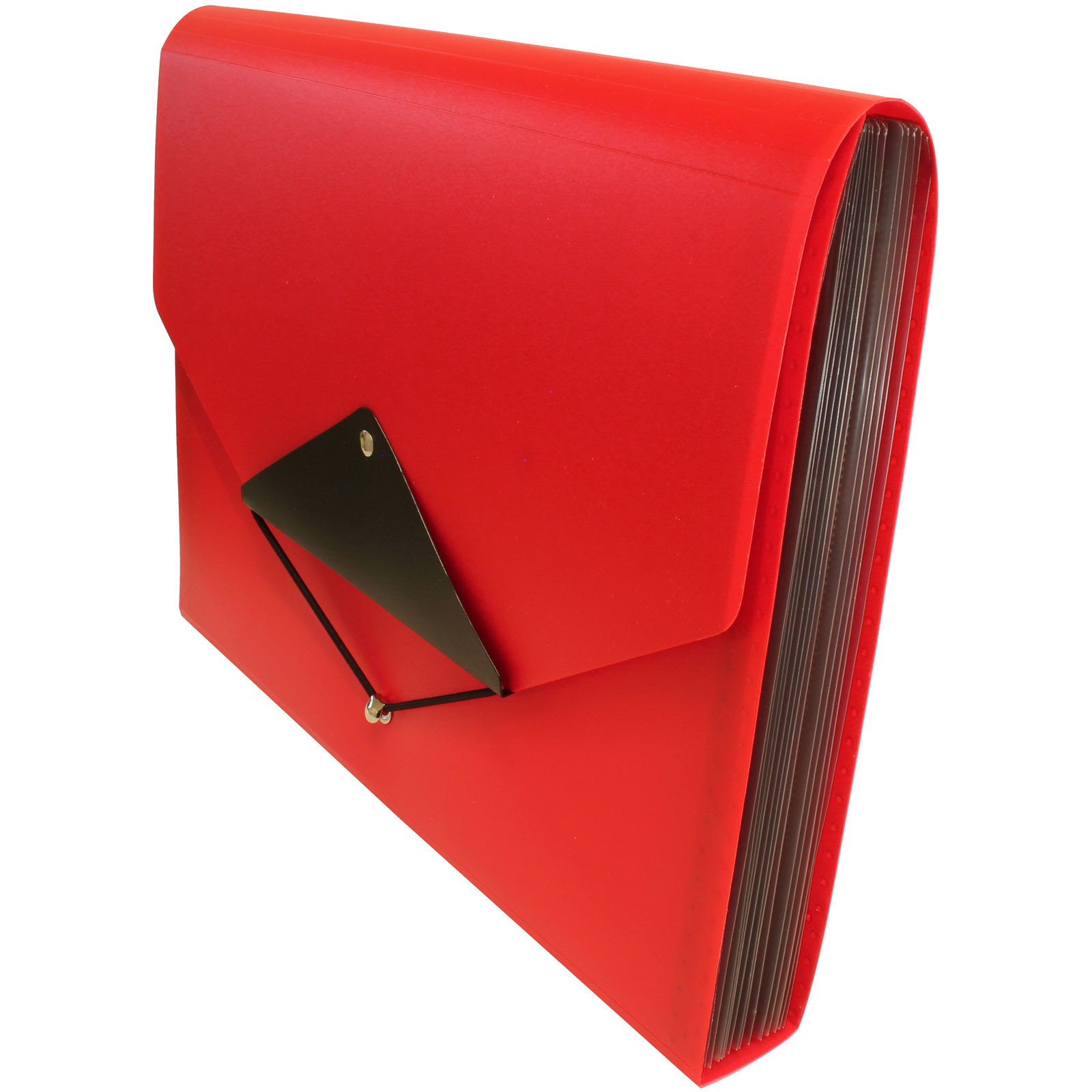 Cathedral Products 13 pocket Triangle Flap Expanding File Red