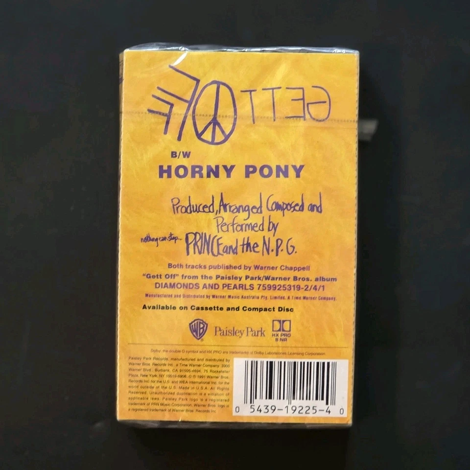 PRINCE & THE NPG "Gett Off" STILL SEALED AUSSIE 1991 SLIPCASE CASSETTE SINGLE - Image 2 of 2