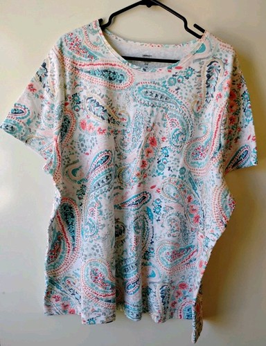 CROFT & BARROW The Classic Tee Women's Multicolor Short Sleeve Shirt 3X