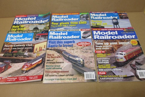 6 MODEL RAILROADER MAGAZINES of 1994 - 2007
