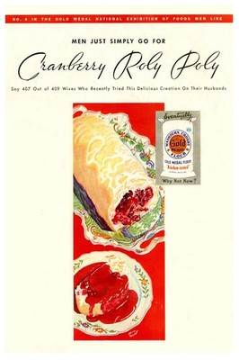   Cranberry Roly Poly Vintage Ad - 24x36  -Hi-Res   Rare Reprint 200 GSM-
