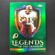 2025 Topps Chrome Legends of The Gridiron Art Monk Green Refractor /99