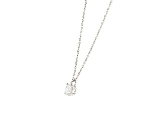 Tiffany & Co. 0.50ct Diamond Solitaire Pendant Necklace in Platinum W/Box - Picture 3 of 4