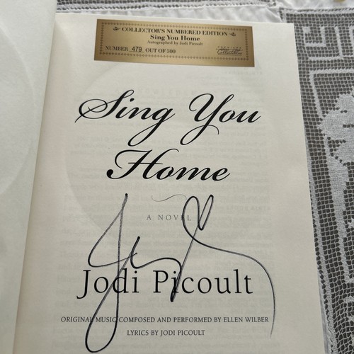 Sing You Home Jodi Picoult Signed, w COA and unopened CD Collector's ed 479/500 - Picture 6 of 7