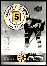 2023-24 Upper Deck Boston Bruins Centennial RETIRED NUMBERS Dit Clapper #104