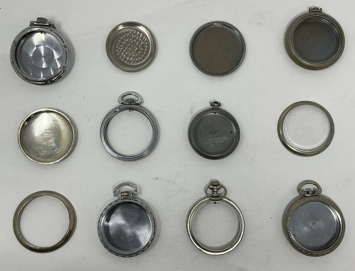 For of Watchmaker Watch Parts Lot (22) Parts Repair Case Vintage Or Pocket - vintagewatches.pk