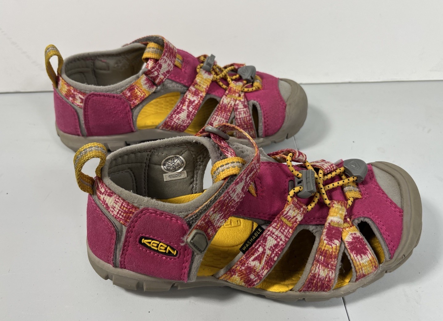 Sandali sportivi KEEN Seacamp II CNX giovani bambini ragazze taglia 13 rosa mimetico lavabili