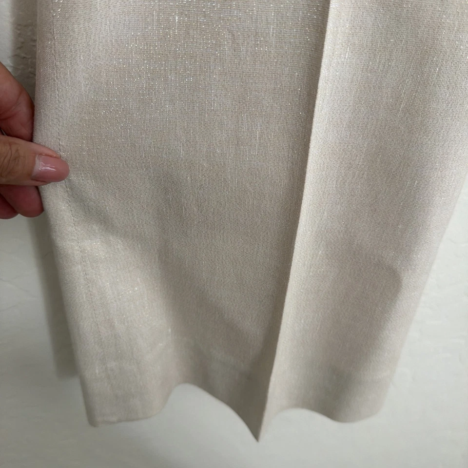 Pantalones Alice + Olivia Dorado Metálico Mezcla de Lino 8 Bootcut Acampanado Noche tiro bajo Foto 4 de 4