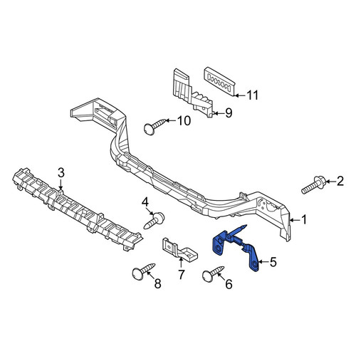 For Kia Sportage 2023-2026 Kia 86641DW000 Rear Left Bumper Impact Bar Bracket