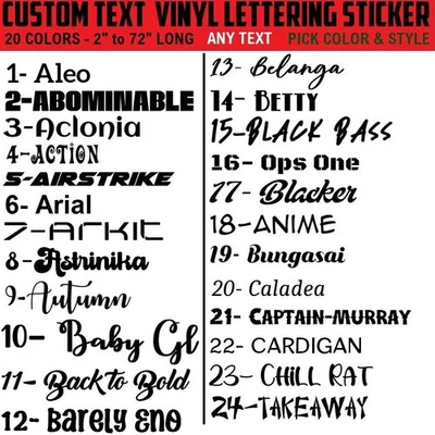 DECAL DYNAMICS custom vinyl lettering text decal
