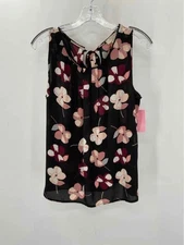 Pre-Owned Loft Black Size Medium Floral Tank Top