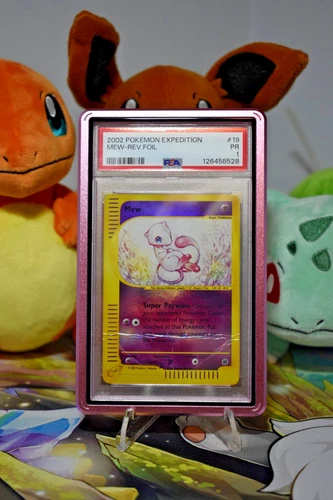 PSA 1 PR 2002 Expedition Mew Rev Holo Foil 19/165 E-Reader Pokemon with Case