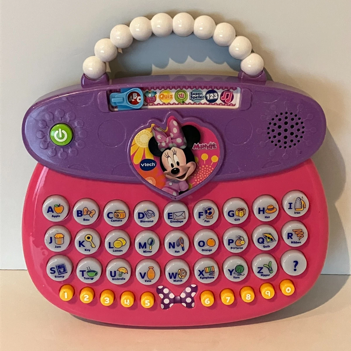 VTech Disney Minnie Mouse ABC Fashion Purse Electronic Alphabet