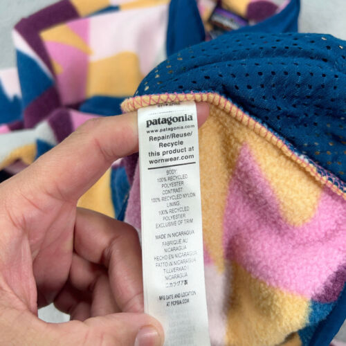 Patagonia Jacket Womens XS Pink Geometric Aztec Synchilla Full Zip Fleece NEW - Picture 7 of 9