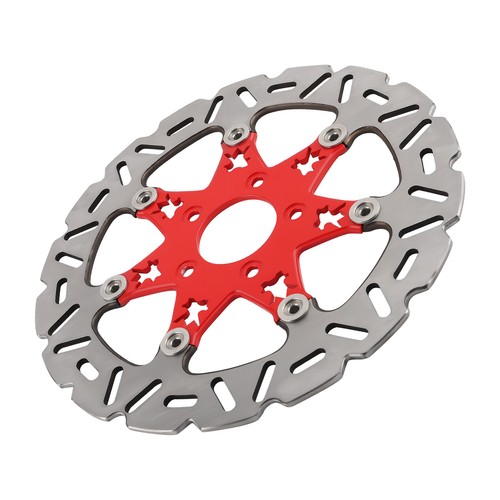 2x Front Brake Rotor for Harley-Davidson Touring 08-19 Softail 15-24 Red 299mm - Imagen 4 de 11