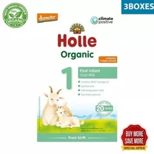 Holle Goat Milk Stage 1 Organic Formula + DHA (400g) 3Boxes