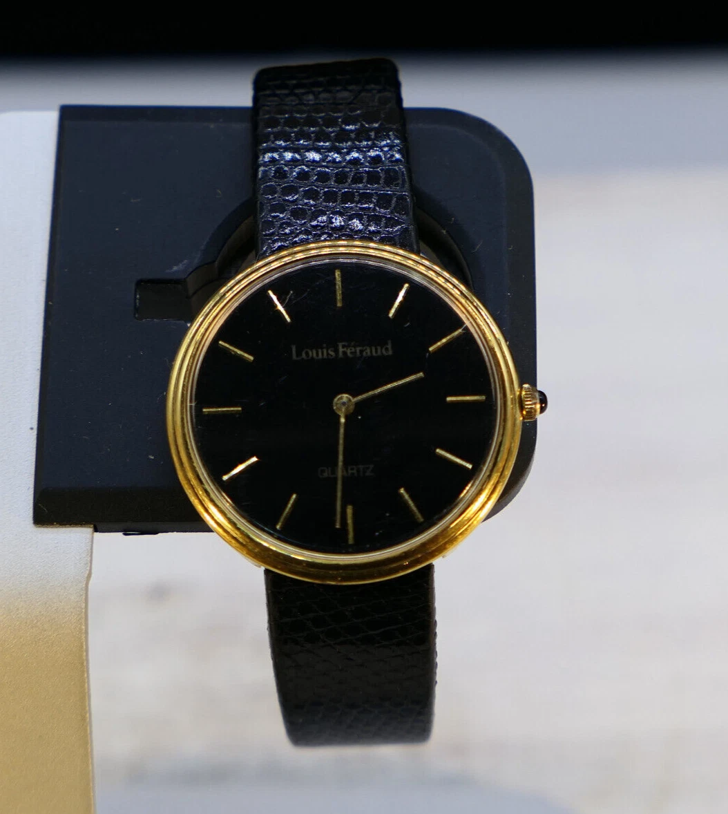 Louis F raud Gold And Black Toned Quartz Watch eBay