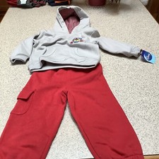 DISNEY INFANT BOYS 2 PC SET MICKEY MOUSE HOODED SWEAT SUIT 24 M NWT