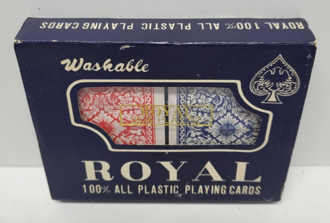 Royal 100% All Plastic Playing Cards Set of 2 Packs- Washable