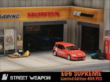 Street Weapon SW 1:64 Scale EG6 SUP Red Diecast Model Car Toys Gift