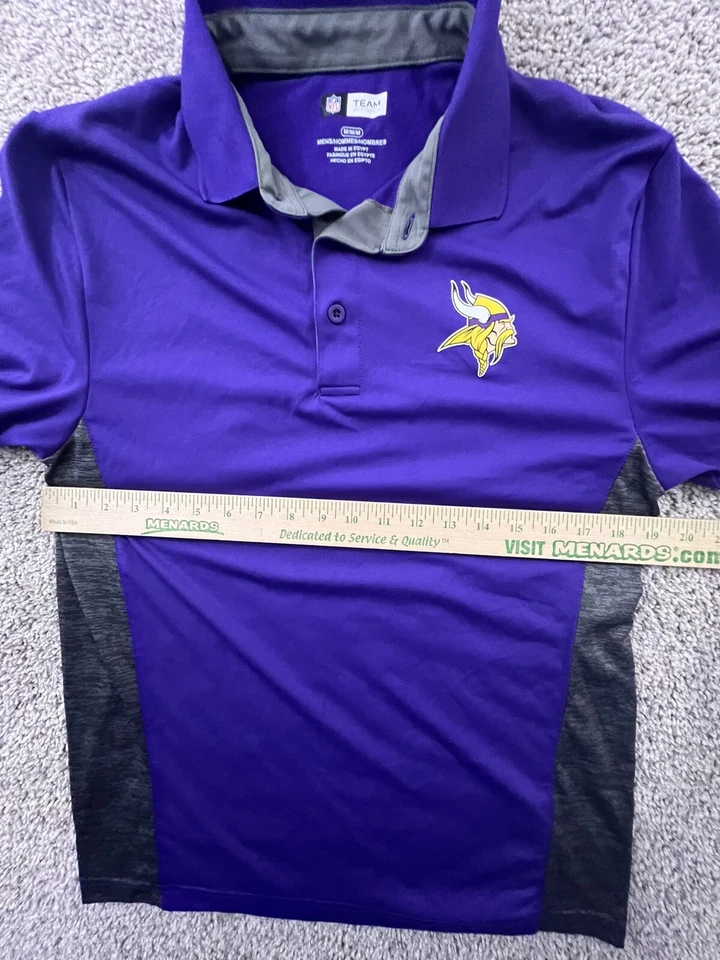 Minnesota Vikings Sz Medium NFL Team Apparel Polo Football Golf - Image 4 of 4