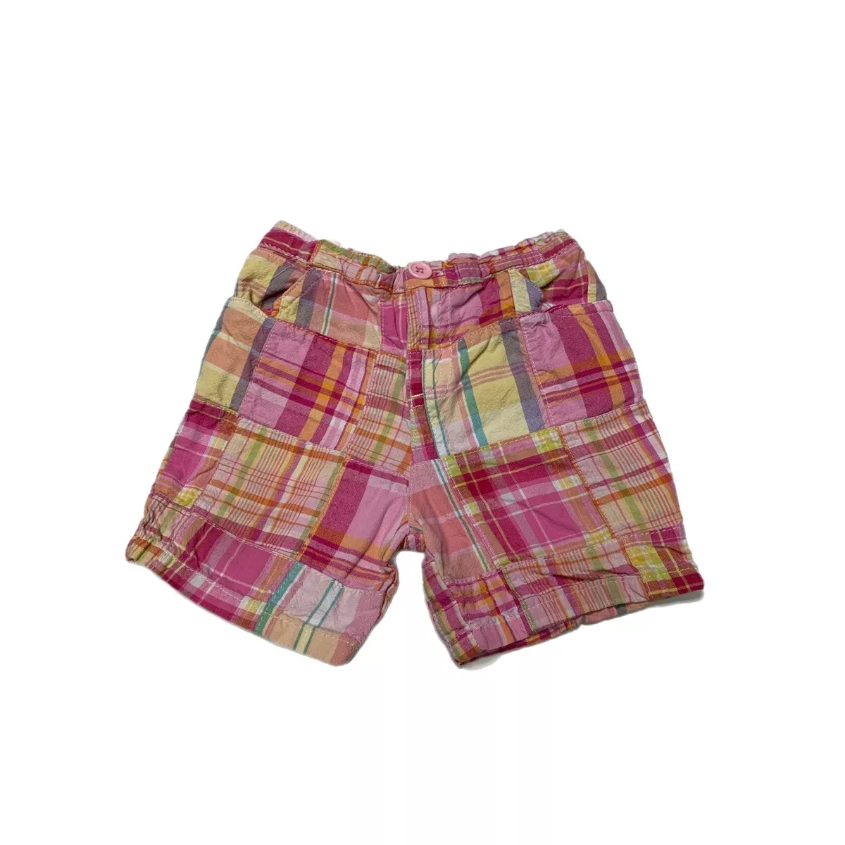 Arizona Girls Pink Yellow Plaid Shorts 18M eBay