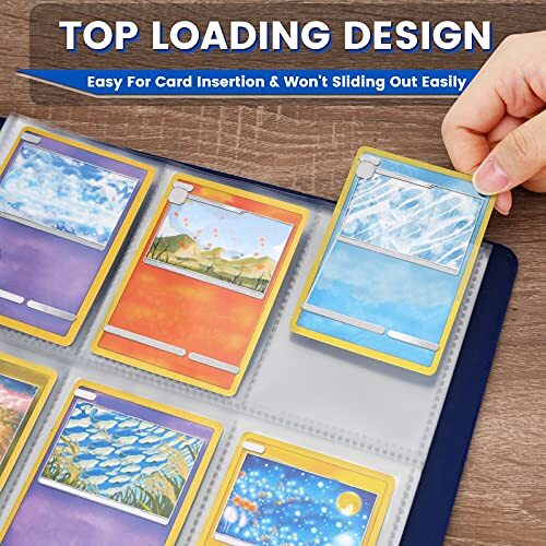 36Pack Trading Card Sleeve Pages 9Pocket Binder Sheets for Sports