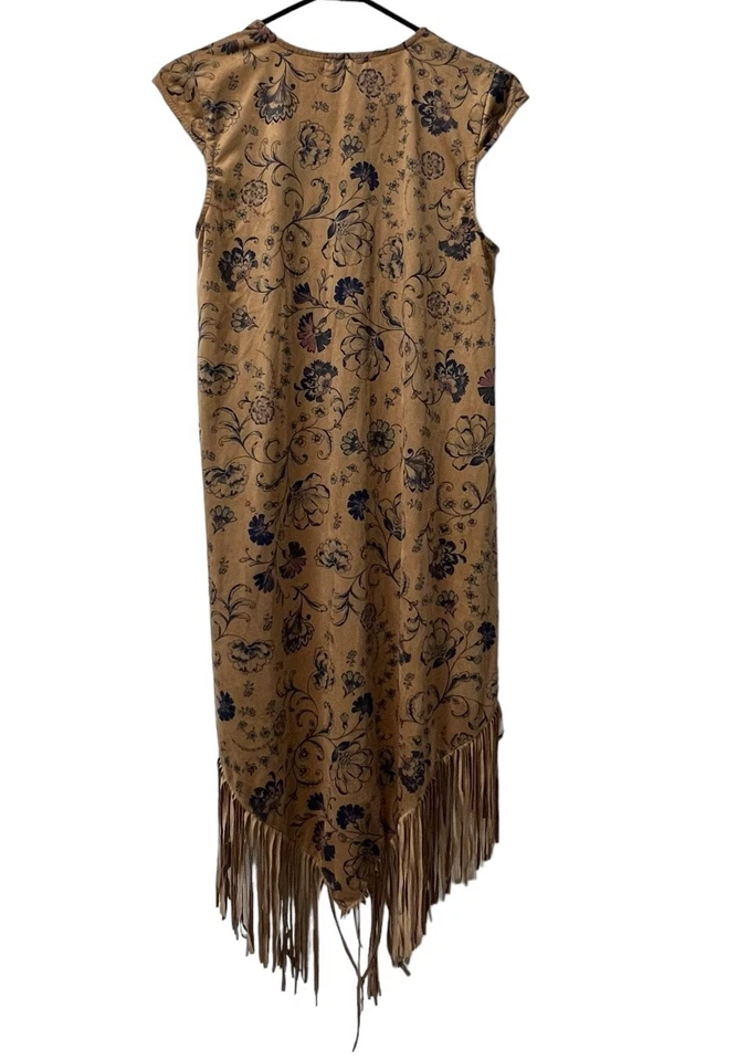 Love, Fire Size Medium floral boho duster kimono Hippie Peasant Colorful - Image 2 of 4