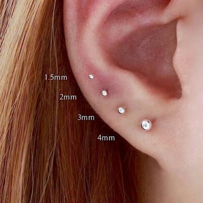 Set Orecchini Acciaio Inossidabile Set Di 3 Paia Di Orecchini A Cerchio In Argento Sterling Per Orecchini A Cerchio Piccolo 10mm