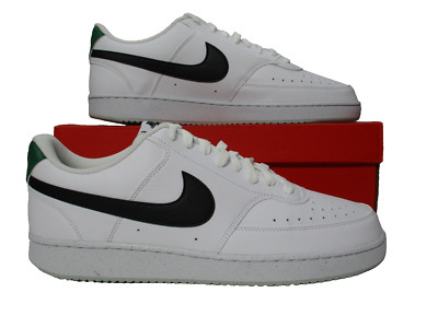Nike Court Vision Low Next Nature White Black Green Shoes Sneakers Mens Sz 13